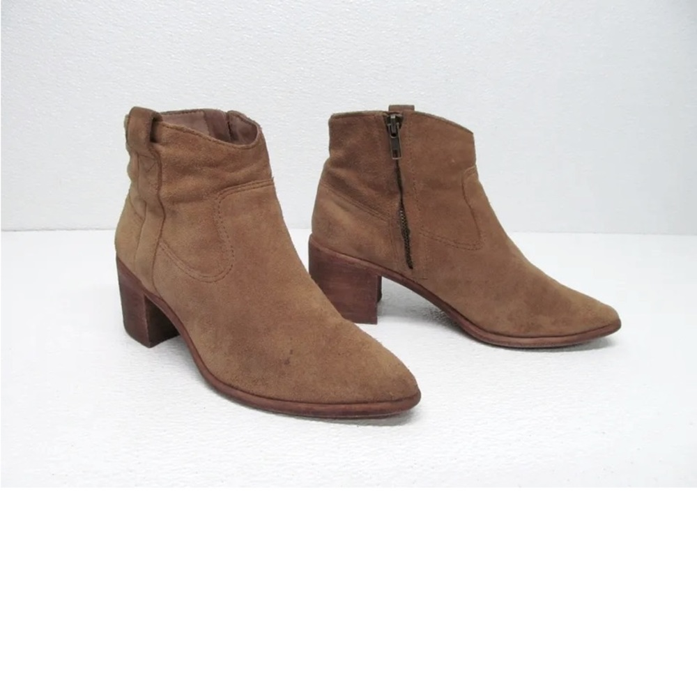 Madewell The Lonnie Boot Khaki Brown Suede Leather Ankle Bootie